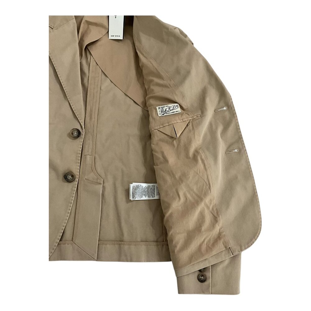 Polo Ralph Lauren Beige Blazer Tailored Womens Size 8/10 NWT $400 MSRP - Picture 5 of 8